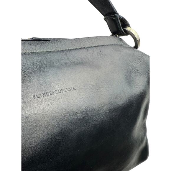 90's designer FRANCESCO BIASIA genuine leather shoulder bag - Picture 6 of 8